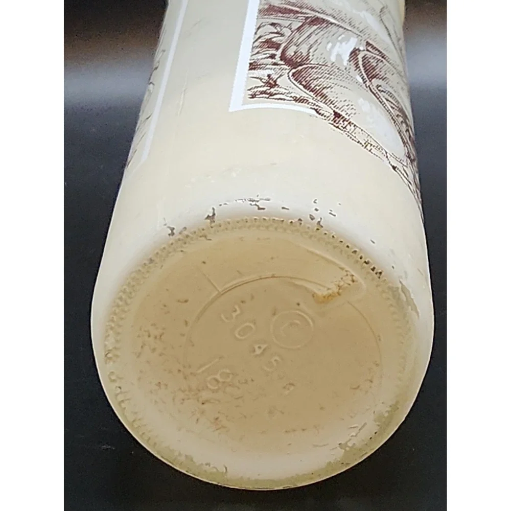 Vintage 70s Frosted Glass Mushroom Candle Holder Cylinder Sleeve Cottagecore 9